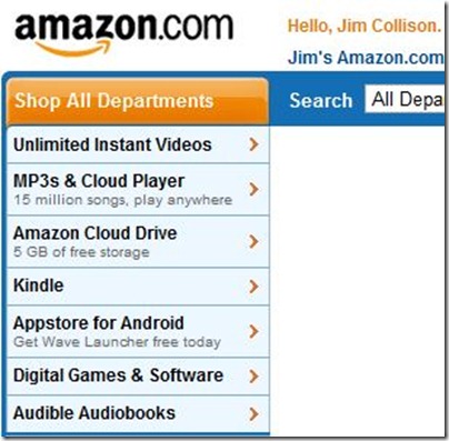 Amazon Start Page