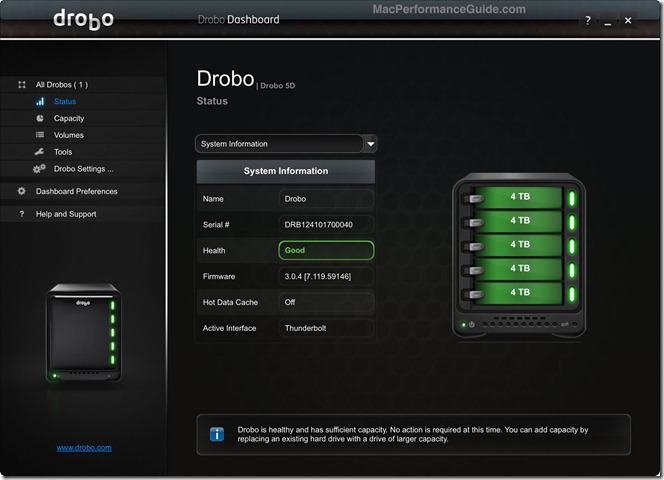 Drobo5D-Dashboard-status