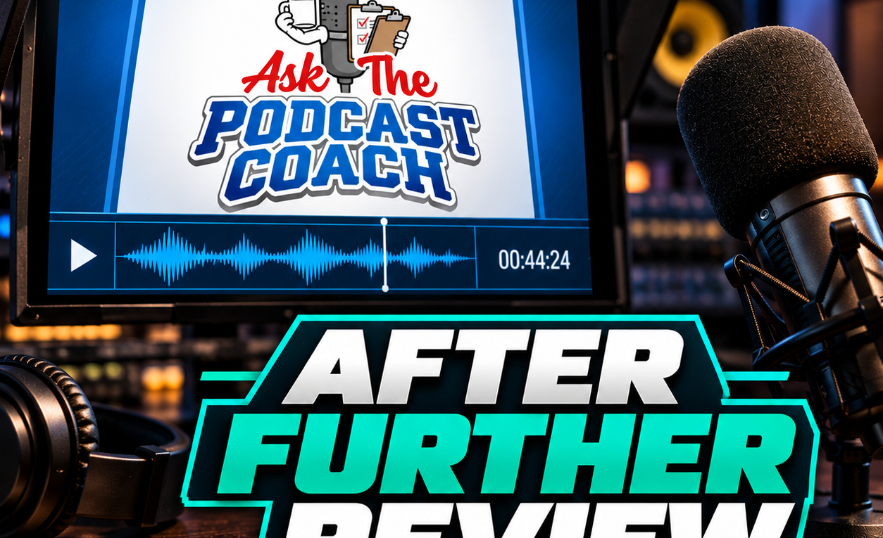 Ask the Podcast Coach After Further Review podcast replay monitor